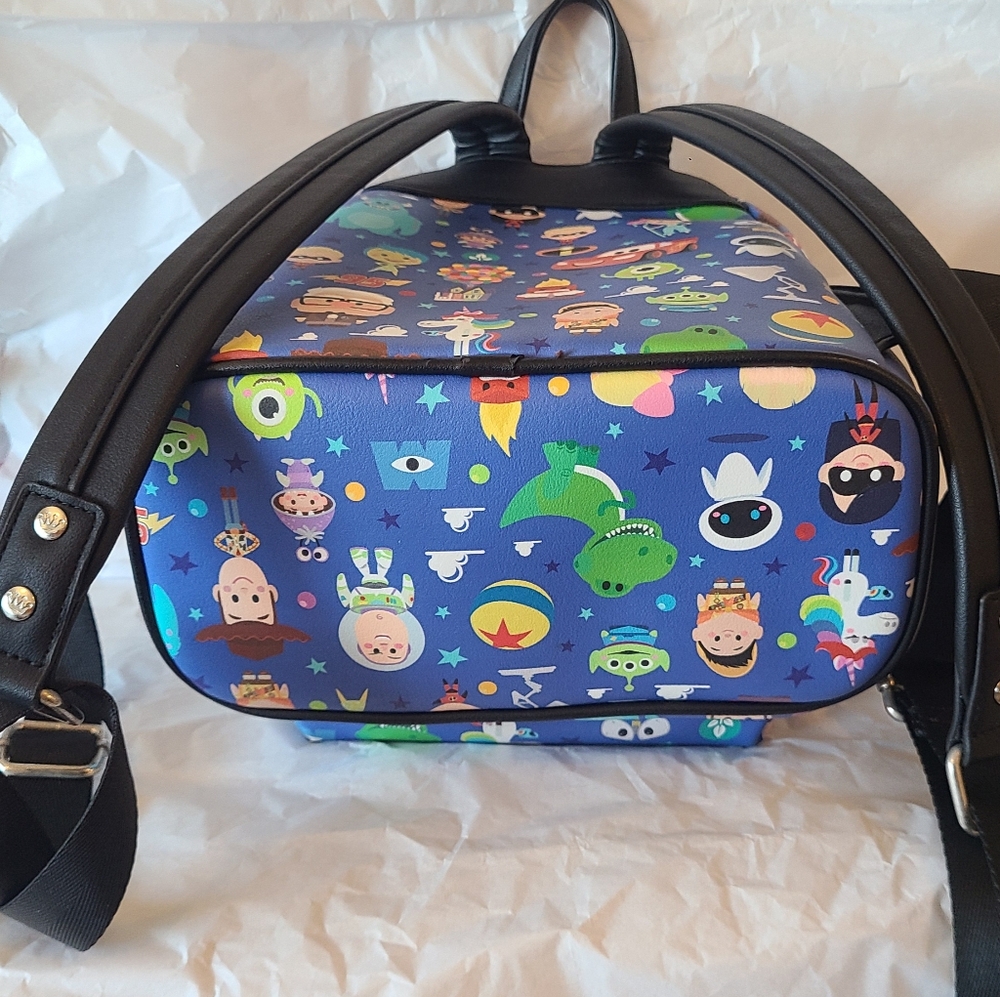 Loungefly Disney Pixar Chibi Characters Mini Backpack, Blue - Picture 9 of 12